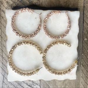 Gold/Rose Gold Hoop Earring Set